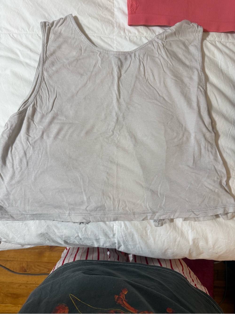 Tildon Light Gray Scoop Neck Tank
